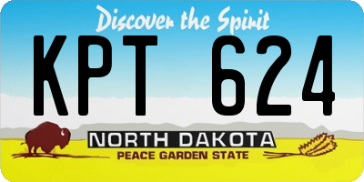 ND license plate KPT624