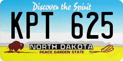 ND license plate KPT625