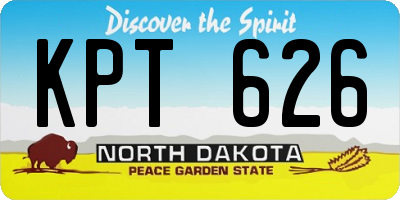 ND license plate KPT626