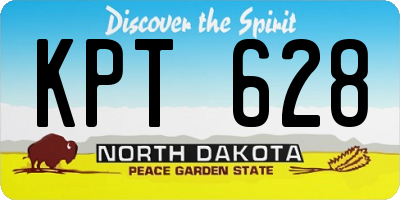 ND license plate KPT628
