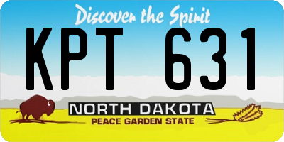 ND license plate KPT631