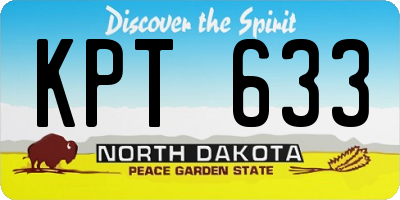 ND license plate KPT633