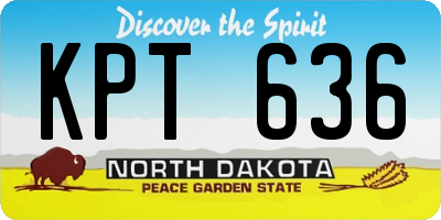 ND license plate KPT636