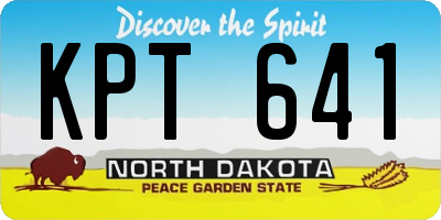 ND license plate KPT641