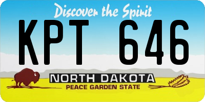 ND license plate KPT646