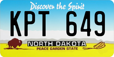 ND license plate KPT649