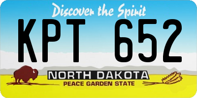 ND license plate KPT652