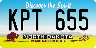 ND license plate KPT655