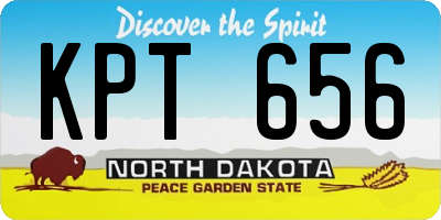 ND license plate KPT656
