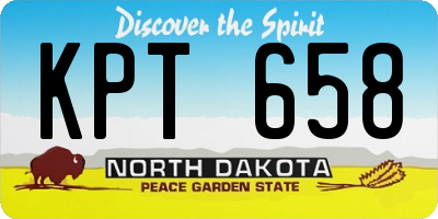 ND license plate KPT658