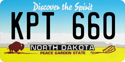 ND license plate KPT660