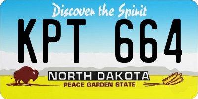 ND license plate KPT664