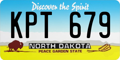 ND license plate KPT679