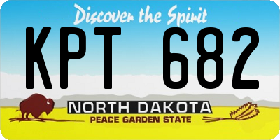 ND license plate KPT682