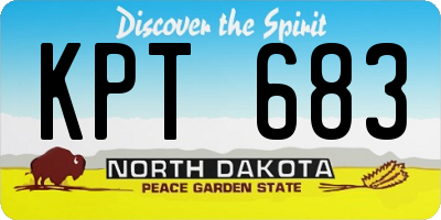 ND license plate KPT683