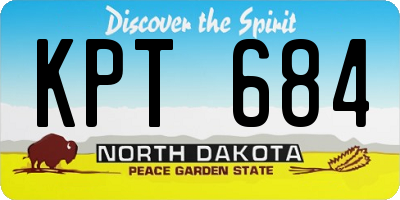 ND license plate KPT684