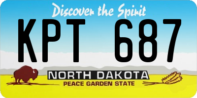 ND license plate KPT687