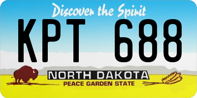 ND license plate KPT688