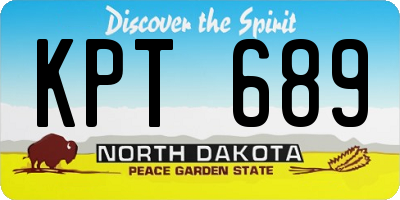 ND license plate KPT689