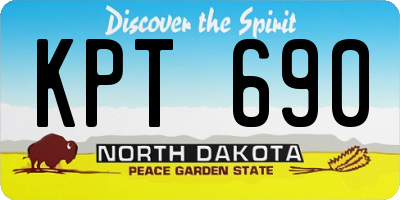 ND license plate KPT690