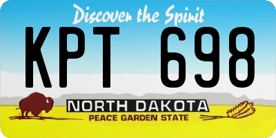 ND license plate KPT698