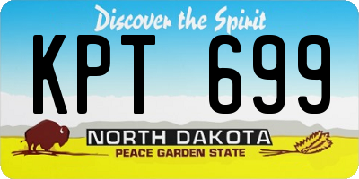 ND license plate KPT699