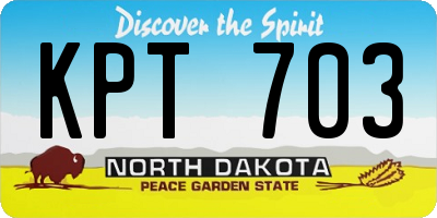ND license plate KPT703