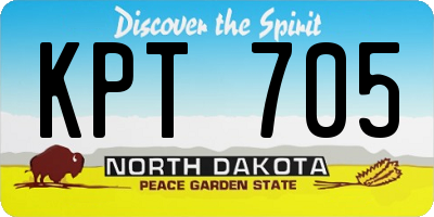 ND license plate KPT705