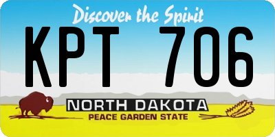 ND license plate KPT706