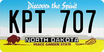 ND license plate KPT707