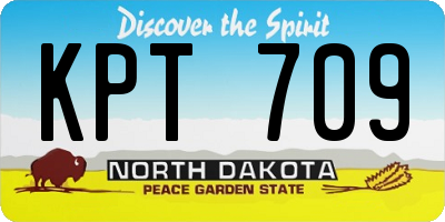 ND license plate KPT709