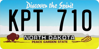 ND license plate KPT710