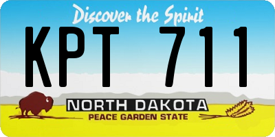 ND license plate KPT711