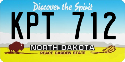 ND license plate KPT712