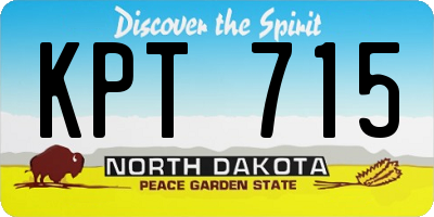 ND license plate KPT715