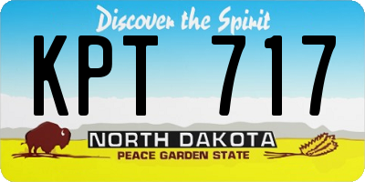 ND license plate KPT717