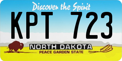 ND license plate KPT723