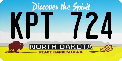 ND license plate KPT724