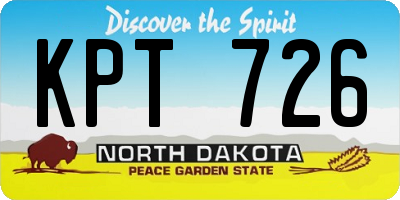 ND license plate KPT726