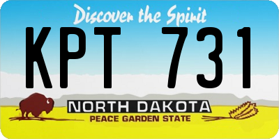 ND license plate KPT731