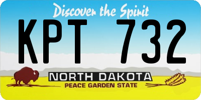 ND license plate KPT732