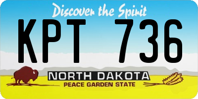 ND license plate KPT736