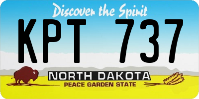 ND license plate KPT737