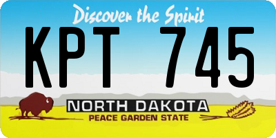 ND license plate KPT745