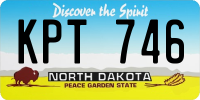 ND license plate KPT746