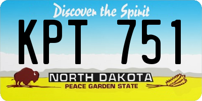 ND license plate KPT751