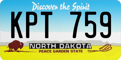 ND license plate KPT759