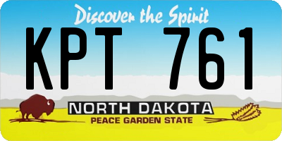 ND license plate KPT761