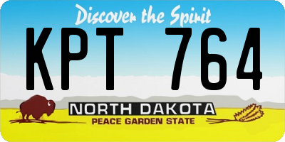 ND license plate KPT764