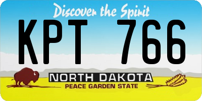 ND license plate KPT766